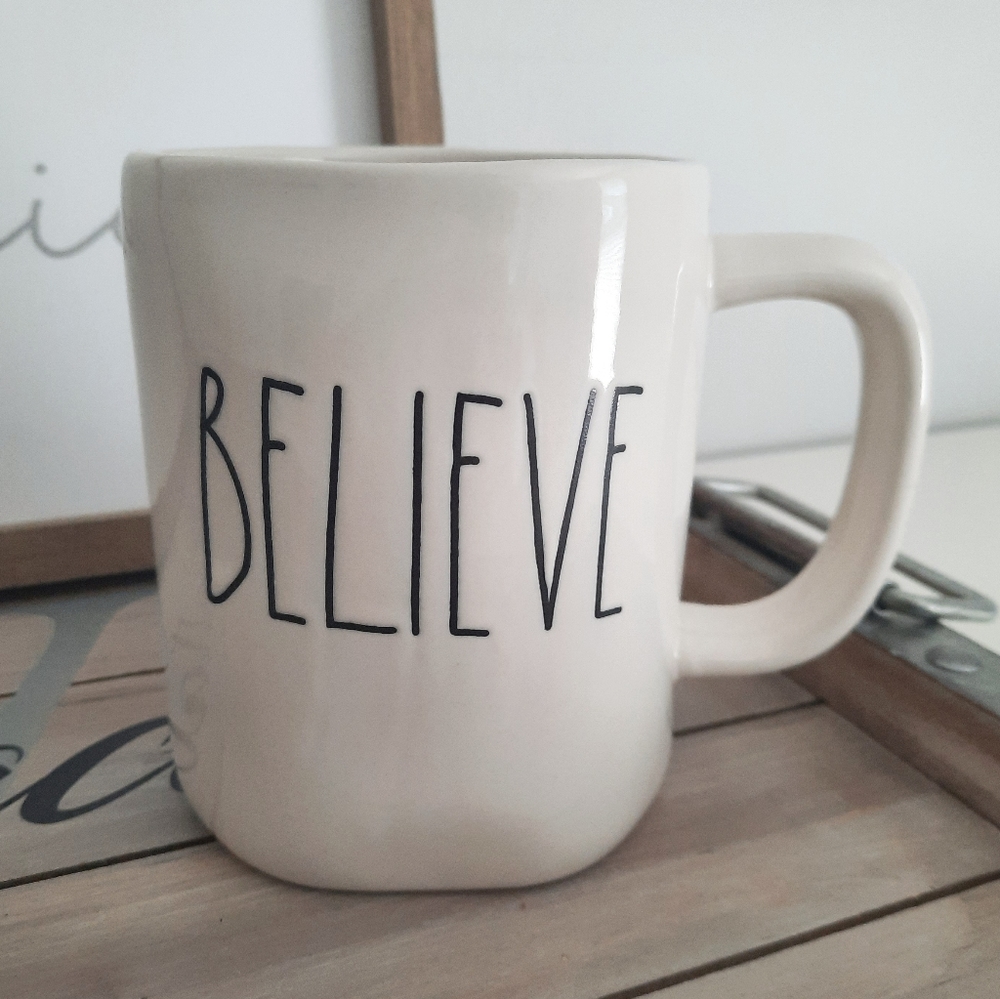 Rae Dunn 'Believe' mug